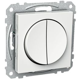 Pyöreä kytkin 6+6 UKJ valkoinen Exxact