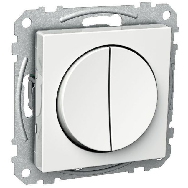 Kytkin 6+6/10A/IP21 UKJ pyöreä valkoinen Exxact