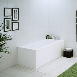 L-paneeli kylpyammeeseen Nordhem Saltholmen Nordurit 1800x800 mm valkoinen