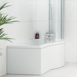 L-paneeli kylpyammeeseen Nordhem Solvik Nordurit 1500x900 mm valkoinen
