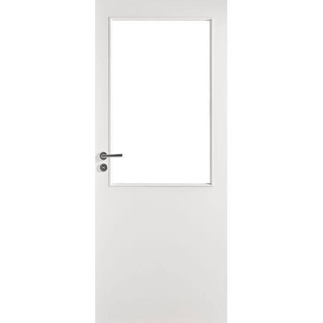 Laakaovi lasitettu 1R Swedoor Easy 205 valkoinen kirkas lasi