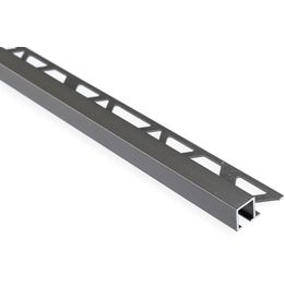 Laattalista Maler neliö H10x26x2500mm alumiini harjattu teräs