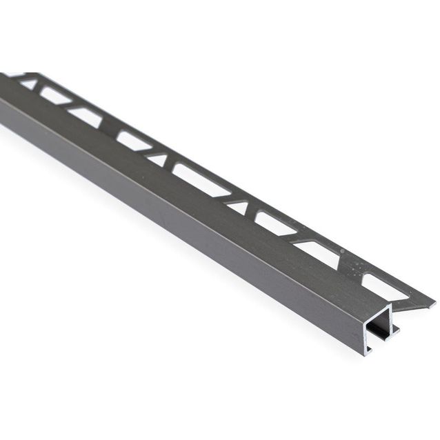 Laattalista Maler neliö H10x26x2500mm alumiini harjattu teräs