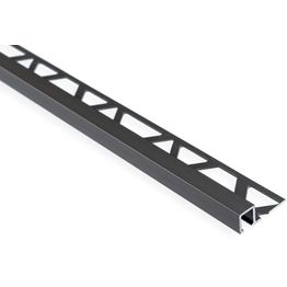 Laattalista Maler neliö H8x24x2500mm alumiini harjattu teräs