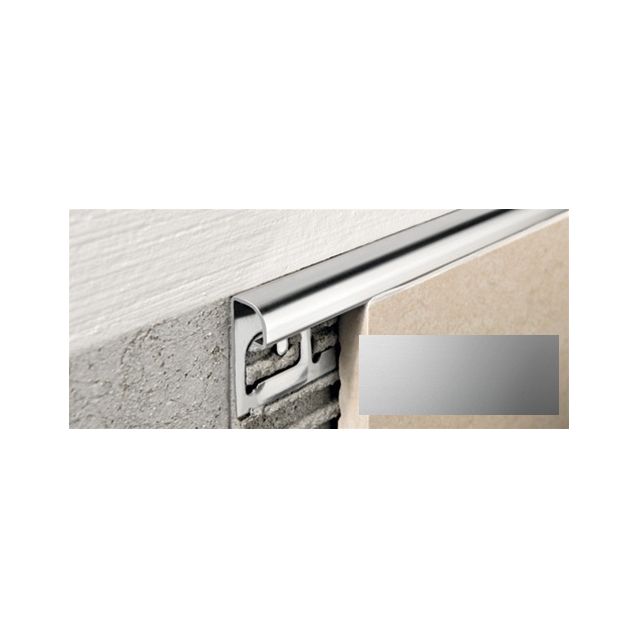 Laattalista Progress Profiles Projolly Quart, 2,7m, 10mm, anodisoitu hopea