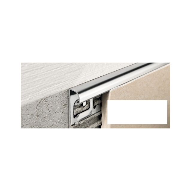 Laattalista Progress Profiles Projolly Quart, 2,7m, 8mm, valkoinen