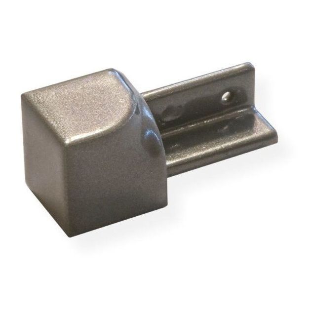 Laattalistan sisäkulmapala Maler pyöreä H10 alumiini grafiitti maalattu