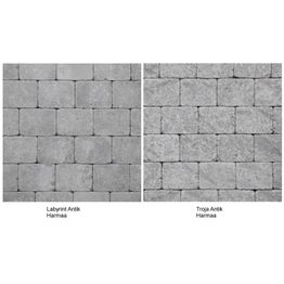 Pihakivi Benders Labyrint/Troja Antik Puolikivi 105x140x50 mm harmaa