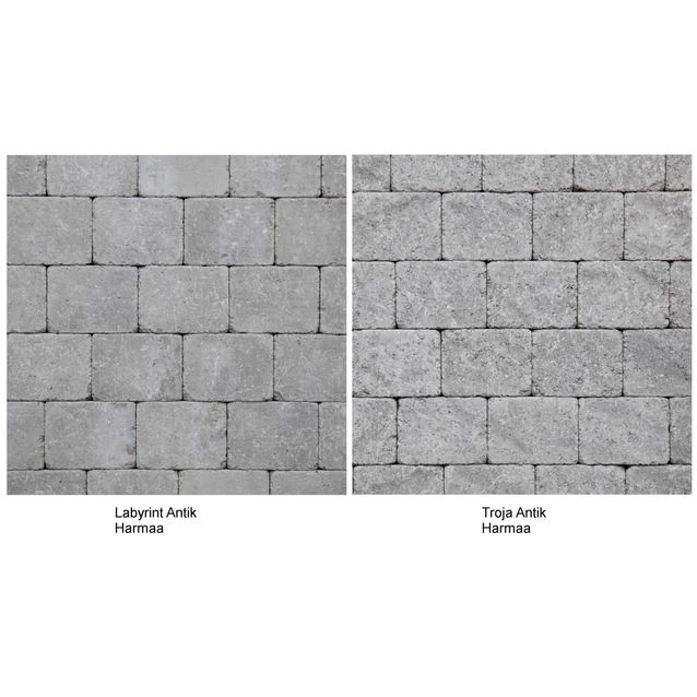 Pihakivi Benders Labyrint/Troja Antik Makro 210x210x50 mm harmaa