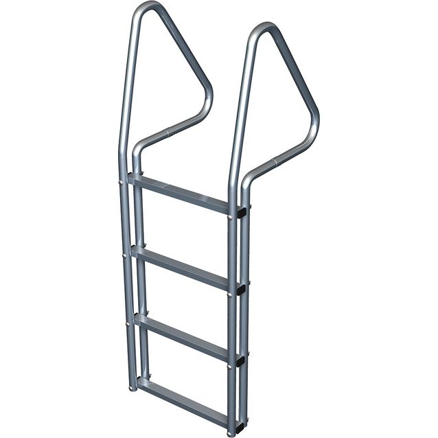 Laituritikas Markki 4-askelmaa kapea alumiini kirkas