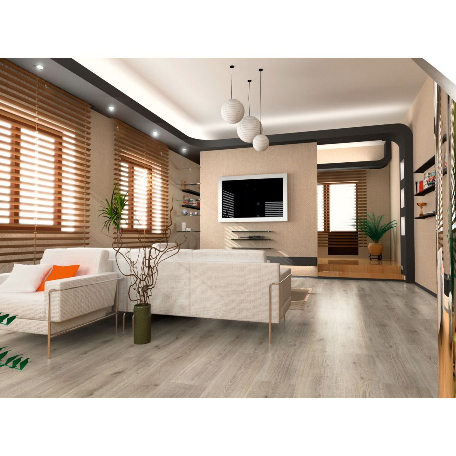 Laminaatti Lektar Indoor 32 PD7002 tammilankku harmaanruskea