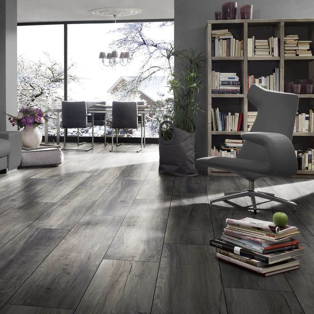 Laminaatti Kronotex Exquisit Plus 3572 Harbour Oak Grey ruskeanharmaa