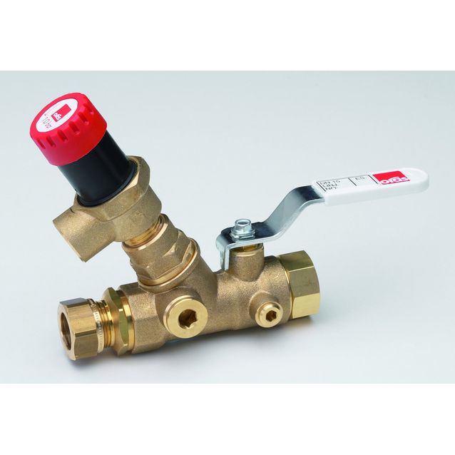 Lämminvesikehittimen syöttöventtiili Oras 414028 DN25/Cu28