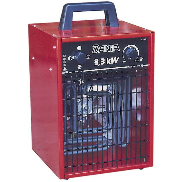 Lämpöpuhallin Dania 1530, 3.3kW, IP44, 250x420mm