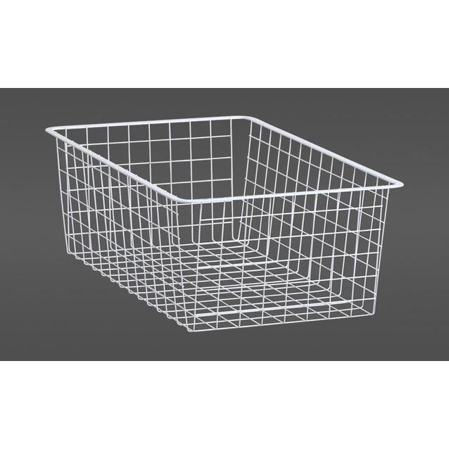 Valkoinen lankakori 35 on reunallinen 18,5 cm korkuinen peruskori