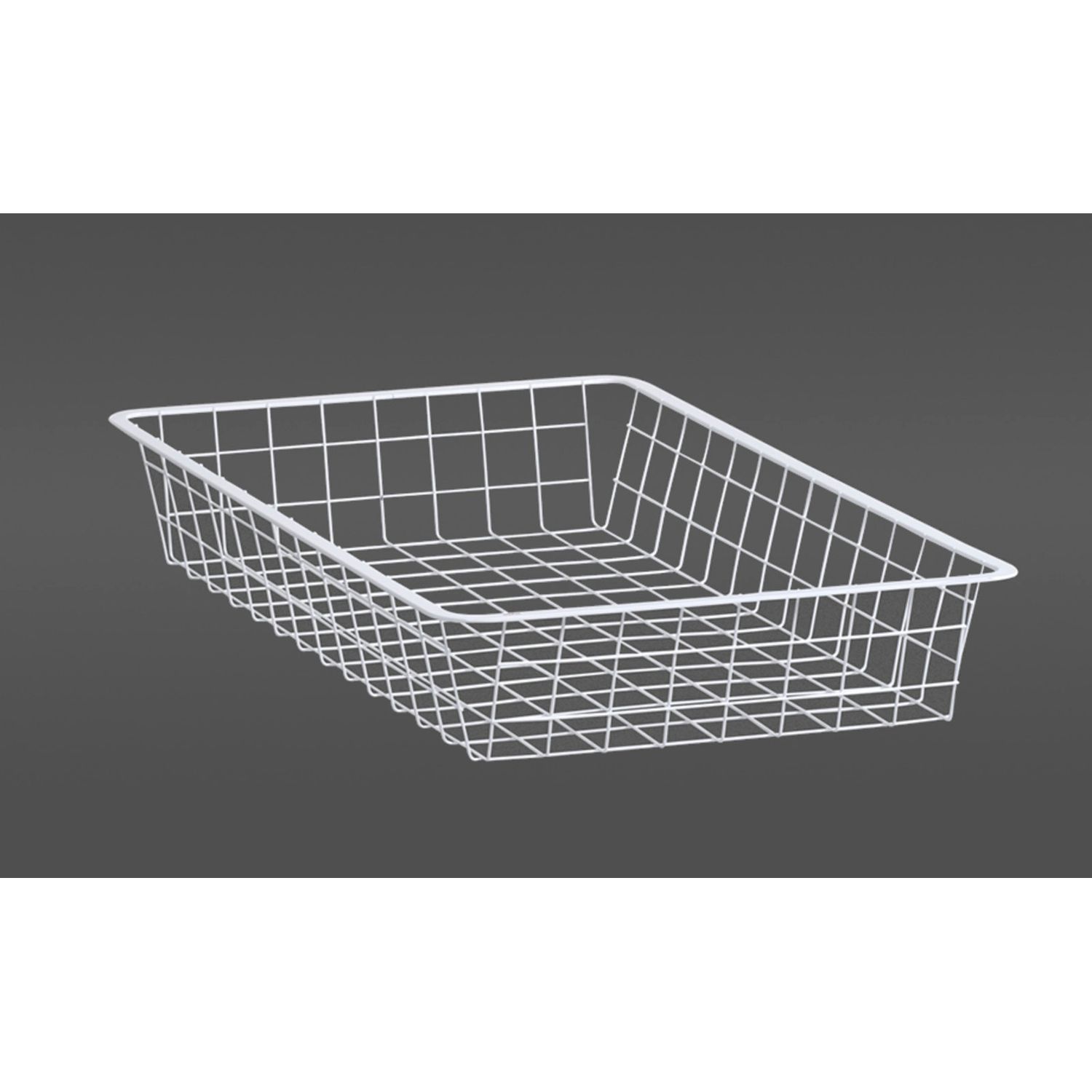 Valkoinen lankakori 35 on reunallinen 8,5 cm korkuinen peruskori