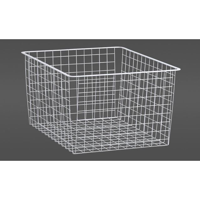 Valkoinen lankakori 45 on reunallinen 28,5 cm korkuinen peruskori