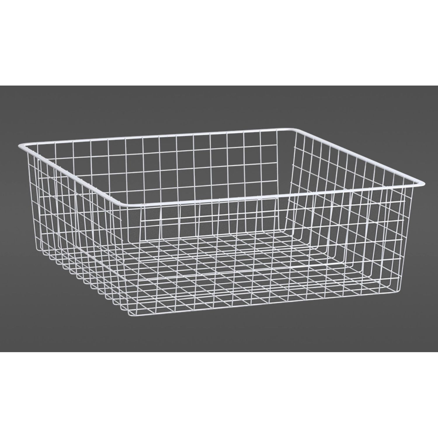 Valkoinen lankakori 55 on reunallinen 18,5 cm korkuinen peruskori