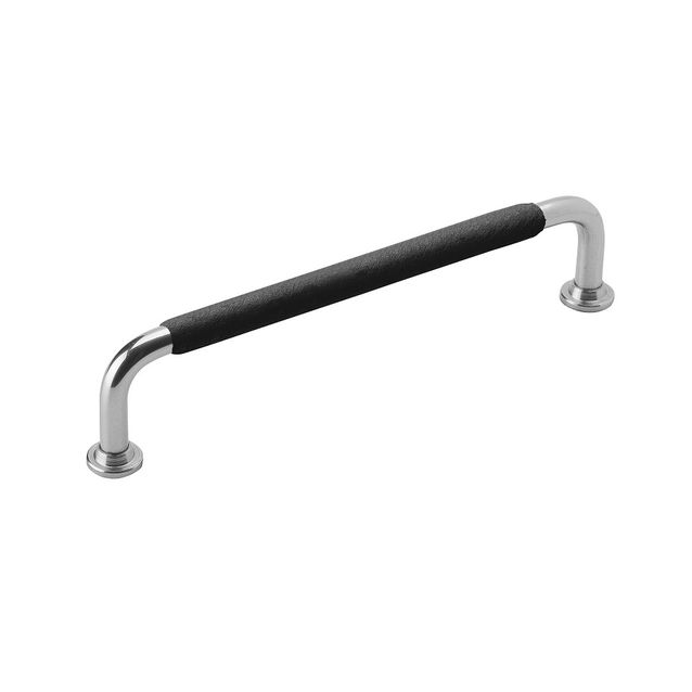 Lankavedin Beslag Design 1353 142x7x34 mm kromi/musta nahkapidike