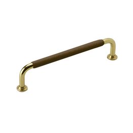 Lankavedin Beslag Design 1353 142x7x34 mm messinki/tummanruskea nahkapidike