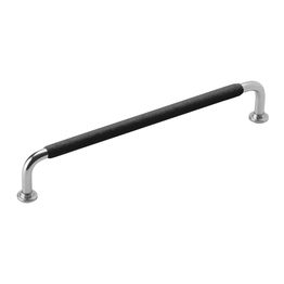 Lankavedin Beslag Design 1353 207x7x34 mm kromi/musta nahkapidike