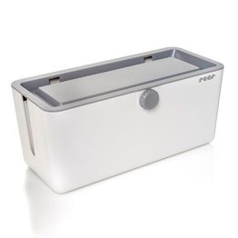 Lapsiturvallinen johtolaatikko Reer 13,5x13,5x31 cm valkoinen