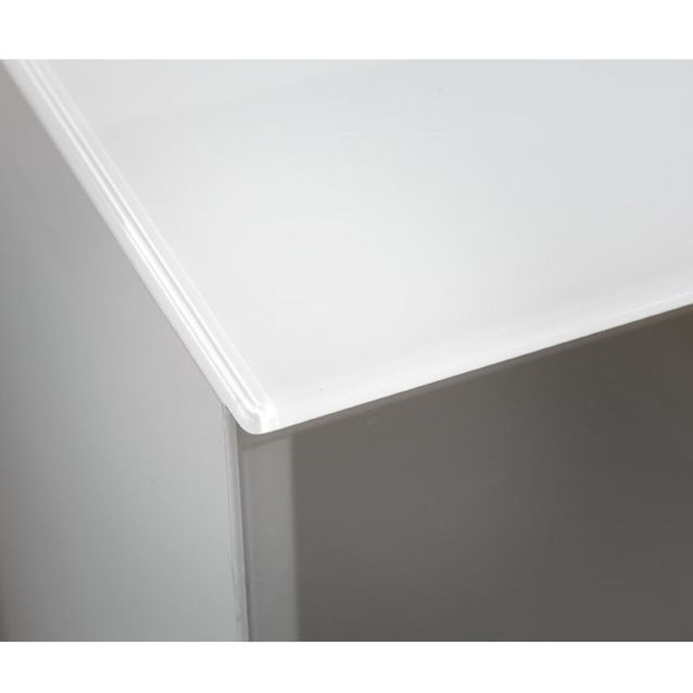 Lasikansi Hiipakka Ida-monitoimipöytään valkoinen