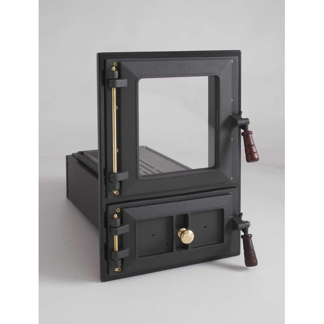 Lasillinen tulipesänluukku SVT 581 + arina ja tuhkalaatikko puu