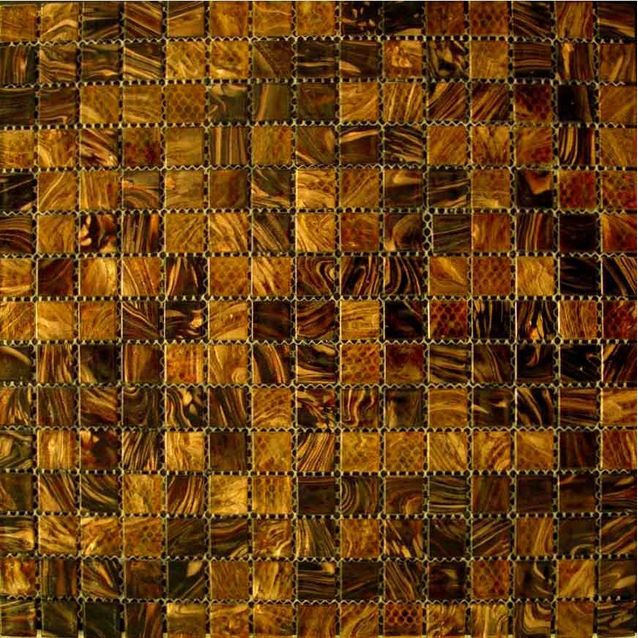 Lasimosaiikki Gils Mocca 32,7 x 32,7 seinä-/lattialaatta