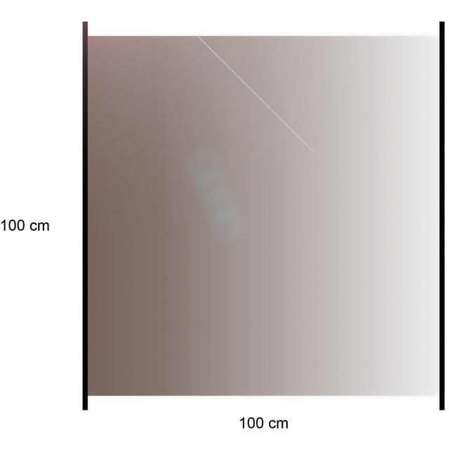 Lasipaneeli Hortus, alumiinitolpille, 100x100cm