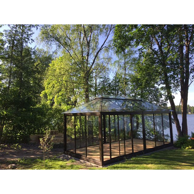 Lasipaviljonki Lucia 315x620 cm eri värivaihtoehtoja