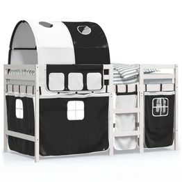 Lasten parvisänky tunnelilla, täysi mänty, eri värejä ja kokoja (38654)