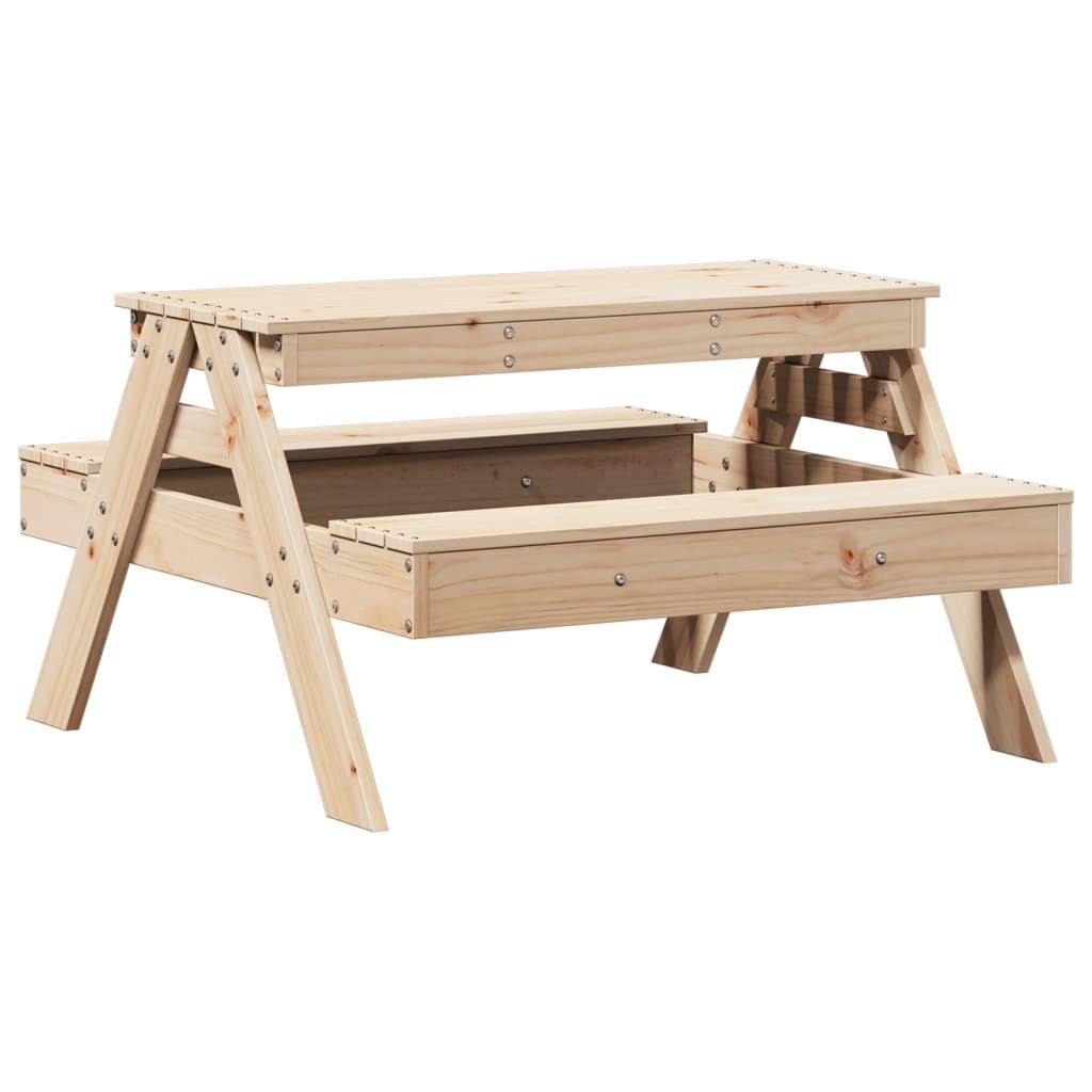 Lasten piknikpöytä 88x97x52 cm täysi mänty (32596)