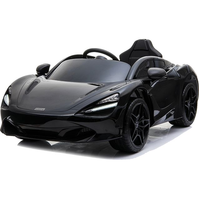Lasten sähköauto Nordic Play McLaren 720S, 12Vn kumipintarenkaat, nahkaistuin, musta