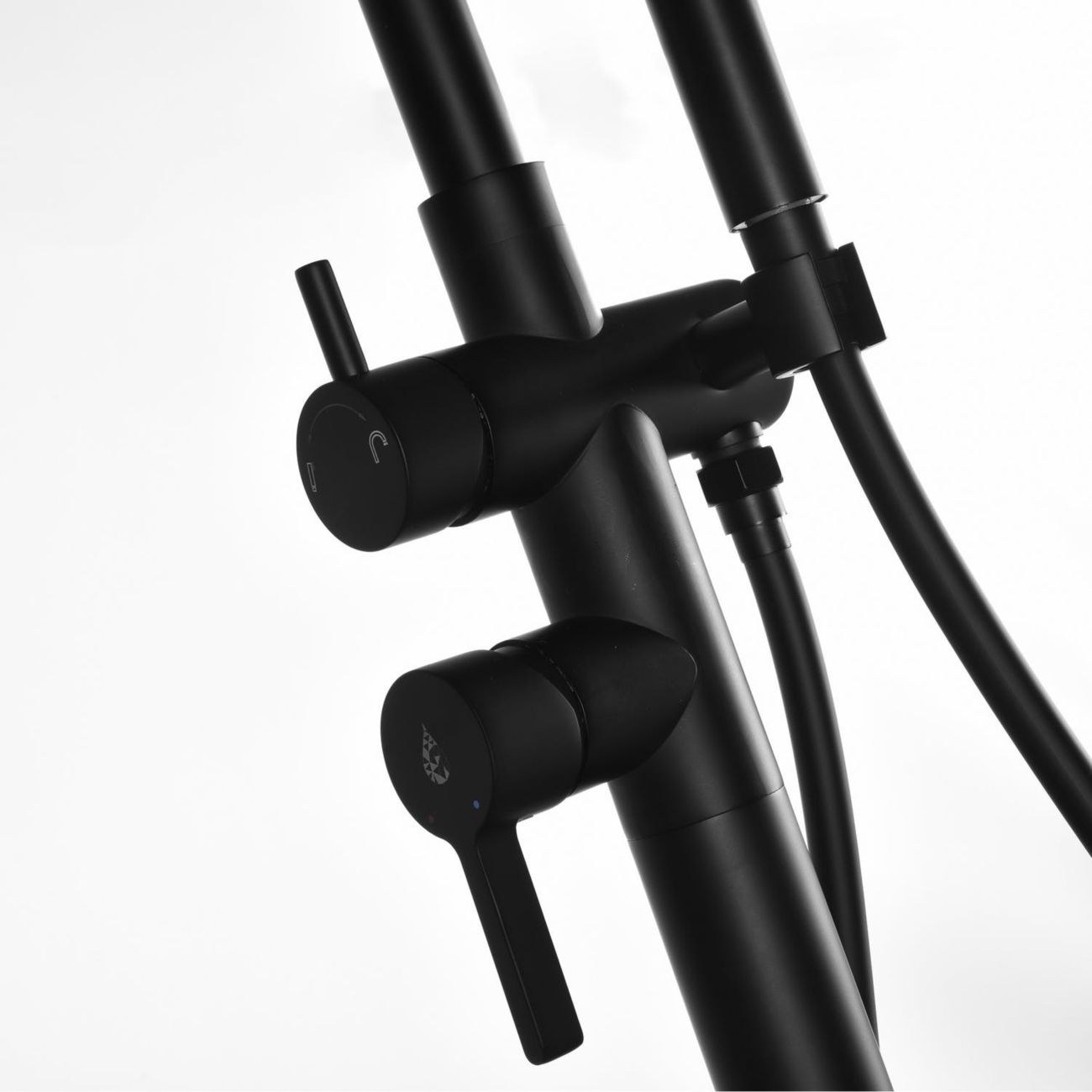 Lattiahana käsisuihkulla Bathlife Sippra, mattamusta lisäkuva 3