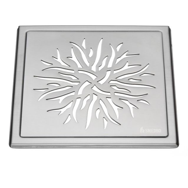 Lattiakaivon kansi Smedbo Outline Liekki 200x200 mattaharjattu rst