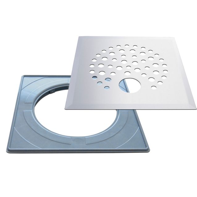 Lattiakaivonkansi PP-Tuote Pallo putkelle RST vakioasennuskehyksellä 197 x 197 mm