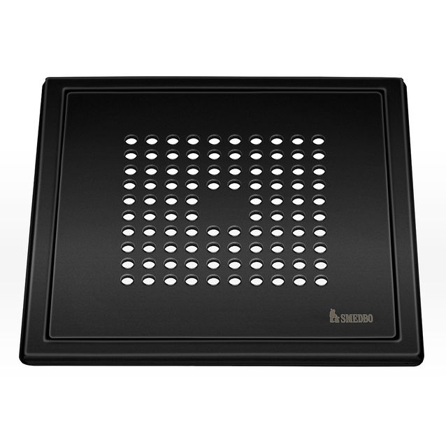 Lattiakaivonkansi Smedbo Outline Neliö 200x200 mm musta
