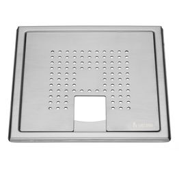 Lattiakaivonkansi Smedbo Outline Neliö poistoaukolla 200x200 mm harjattu rst