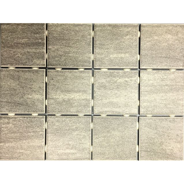 Lattialaatta Bien Alpstone Grey himmeä verkolla 100x100 mm