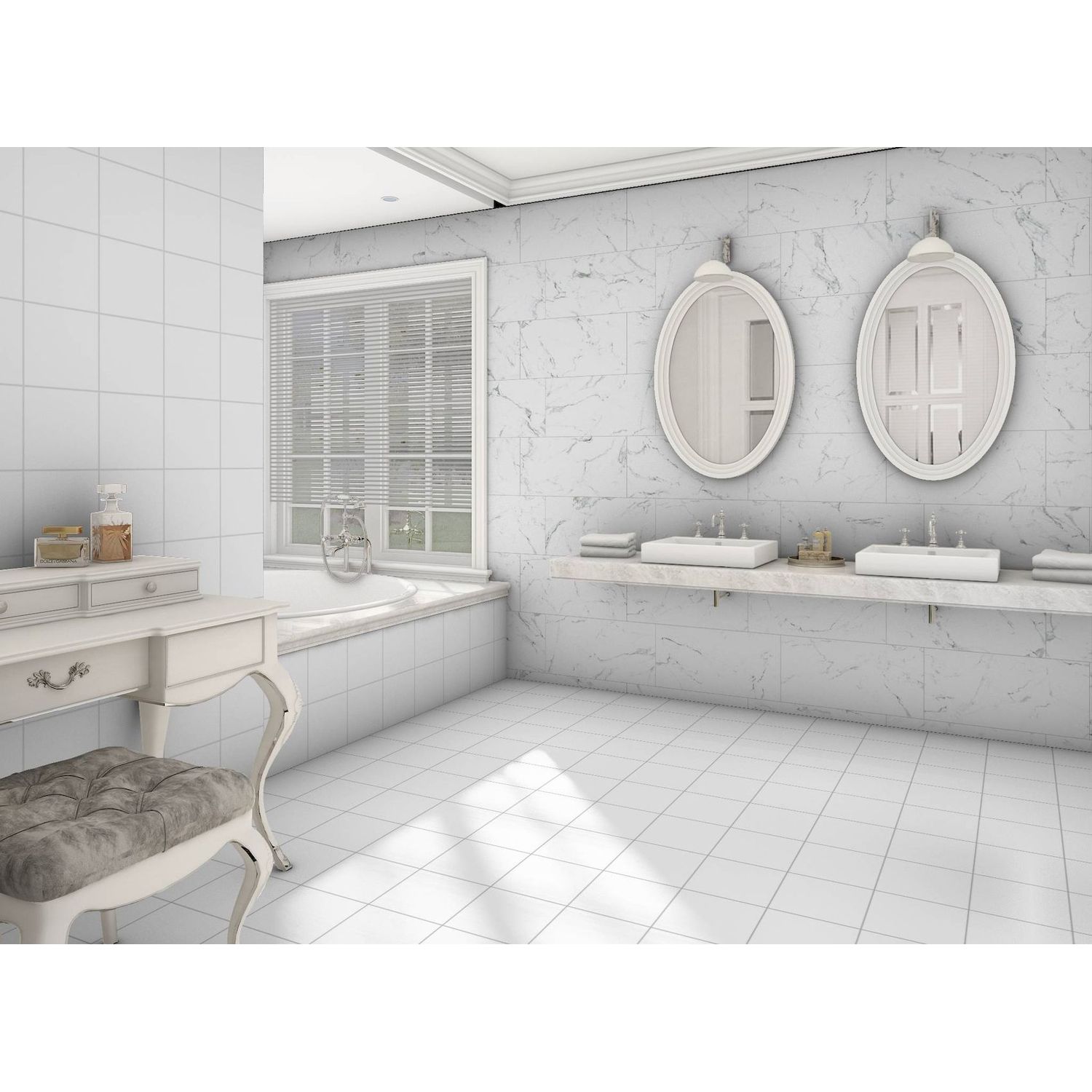 Lattialaatta Kymppi-Lattiat History Jugend Basic White himmeä 250x250 mm