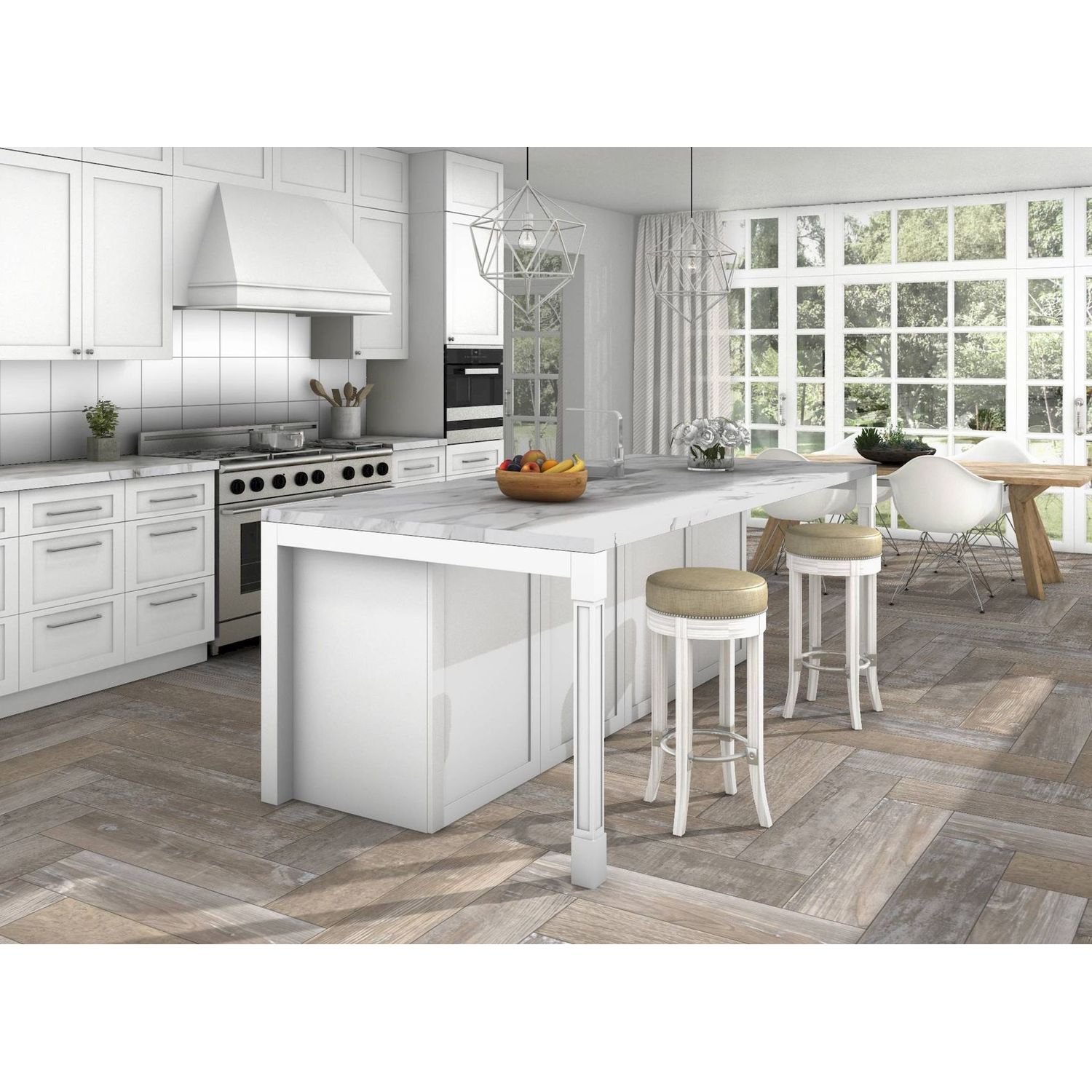 Lattialaatta Kymppi-Lattiat History Jugend Basic White himmeä 250x250 mm lisäkuva 2