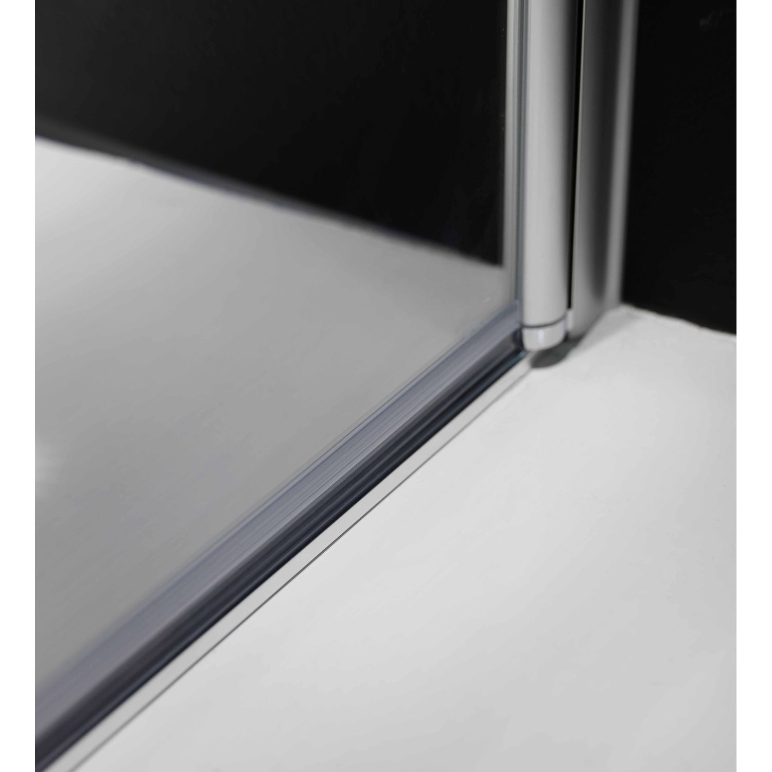 Lattialista Clear Corner-suihkunurkalle alumiini