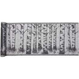 Laudeliina Jokipiin Pellava Koivikko 45x160 cm valkoinen/musta