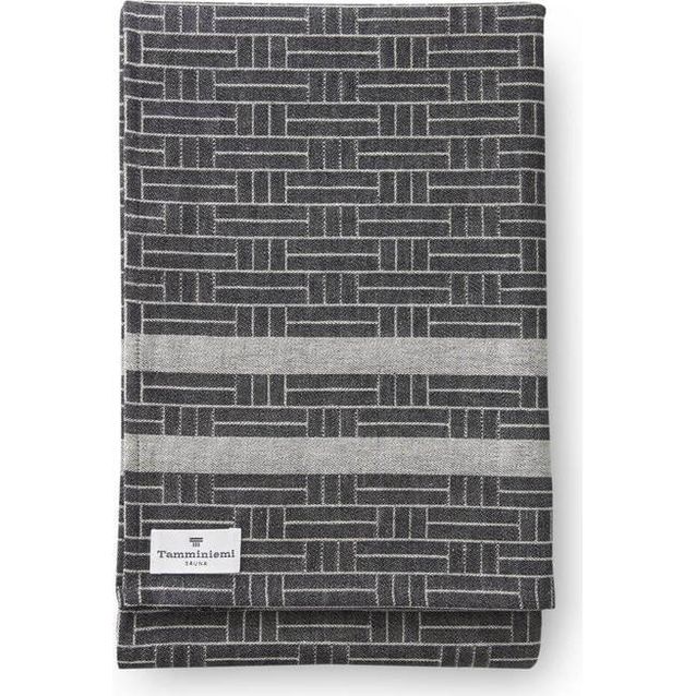 Laudeliina Finlayson Tamminiemi 50x160 cm musta/pellava