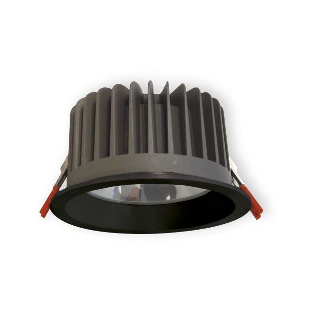 LED-alasvalo Ensto OPUS OPU30LBL, IP65, 3000lm, 840, musta, karkaistulla lasikuvulla, ulkokäyttöön