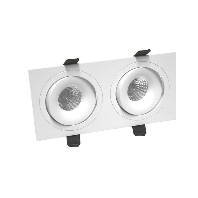 LED-kohdevalaisin FTLIGHT QSPOT, 2x5W, IP44, himmennettävä, valkoinen