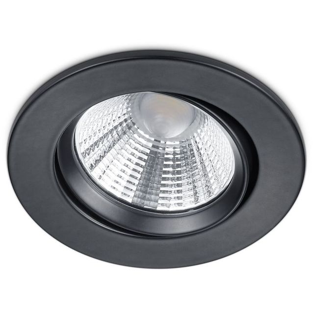 LED-alasvalo Trio Pamir ø85x54 mm IP23 mattamusta