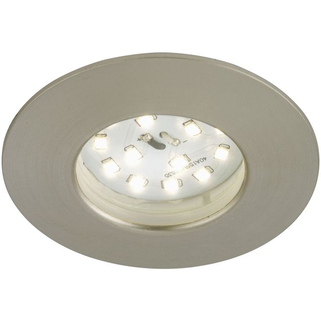 LED-alasvalo Briloner 5W IP 44 harjattu teräs