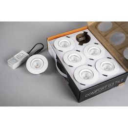 LED-alasvalosarja Hide-a-lite Comfort G3 Tilt 6-Pack 2700K valkoinen